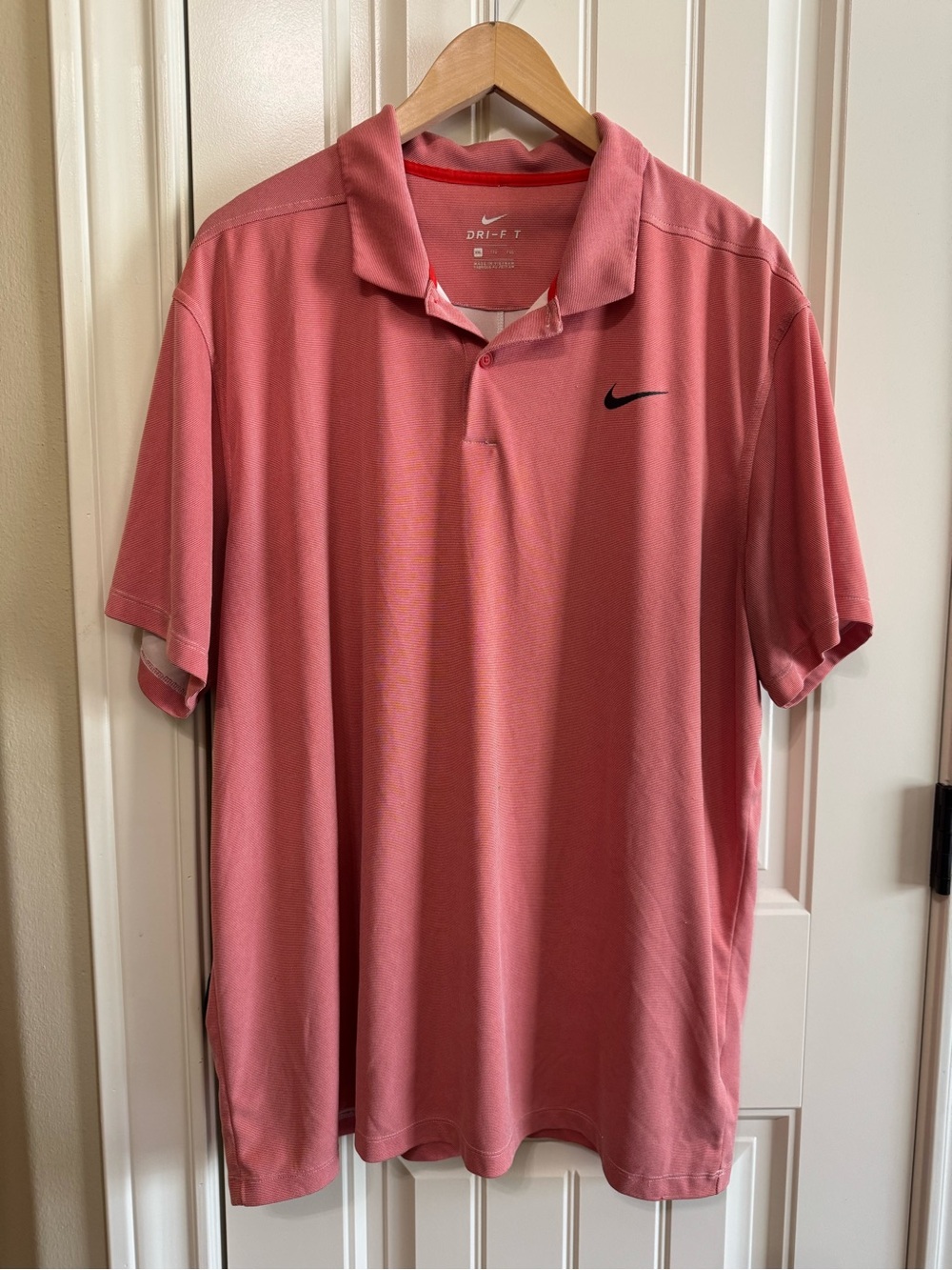 Nike Dri-FIT Victory Textured Golf Polo Shirt Coral Pink- 2XL